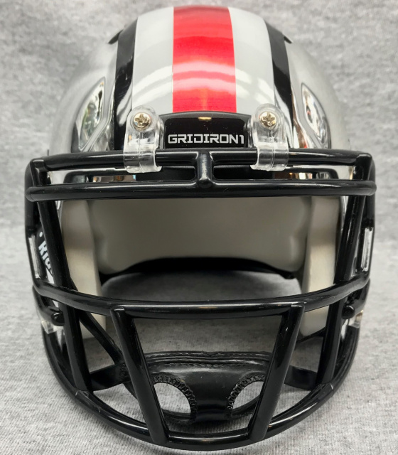 Ohio State Pro Combat 2012 mini football helmet Chrome stripe set 